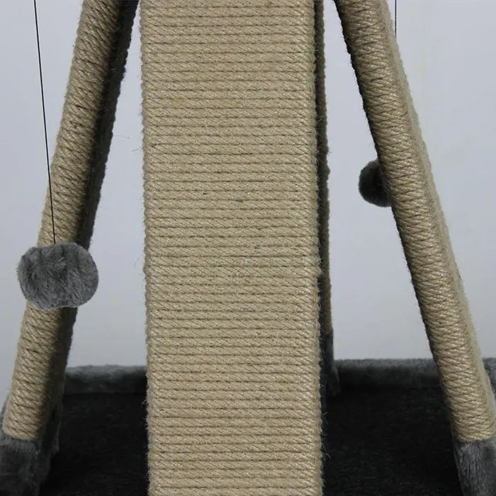 Lotus Pet Design Pyramid Grey Cat Scratcher Durable Sisal 1 pc
