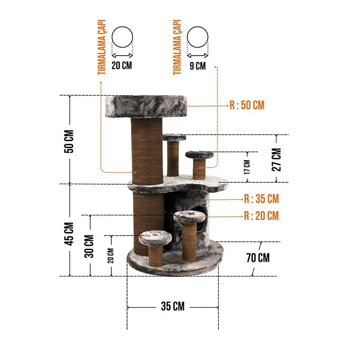 Lotus Pet Design Seul Low-Profile Cat Scratcher Brown