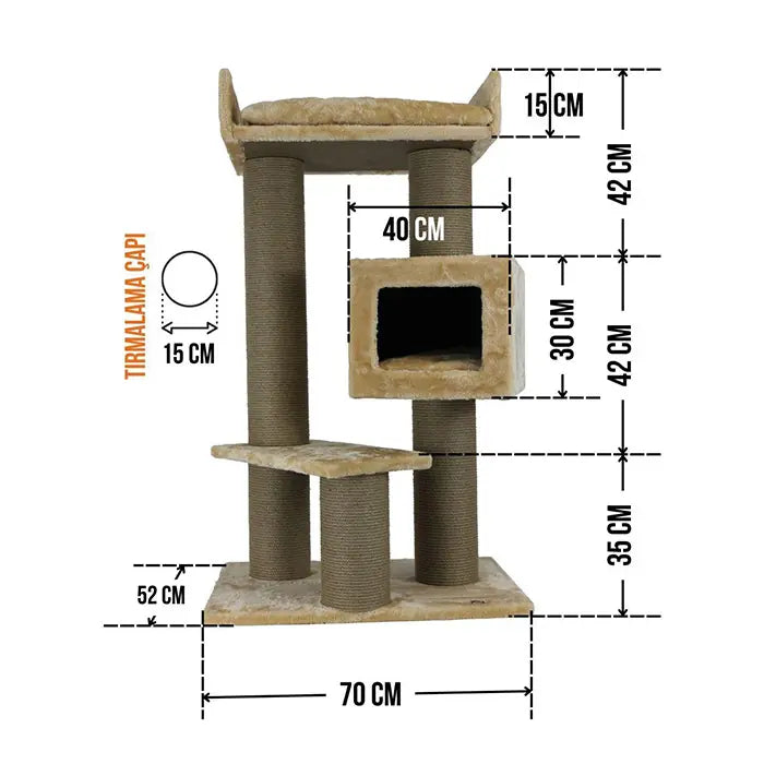 Lotus Pet Design Toulouse Honey Cat Scratcher Post