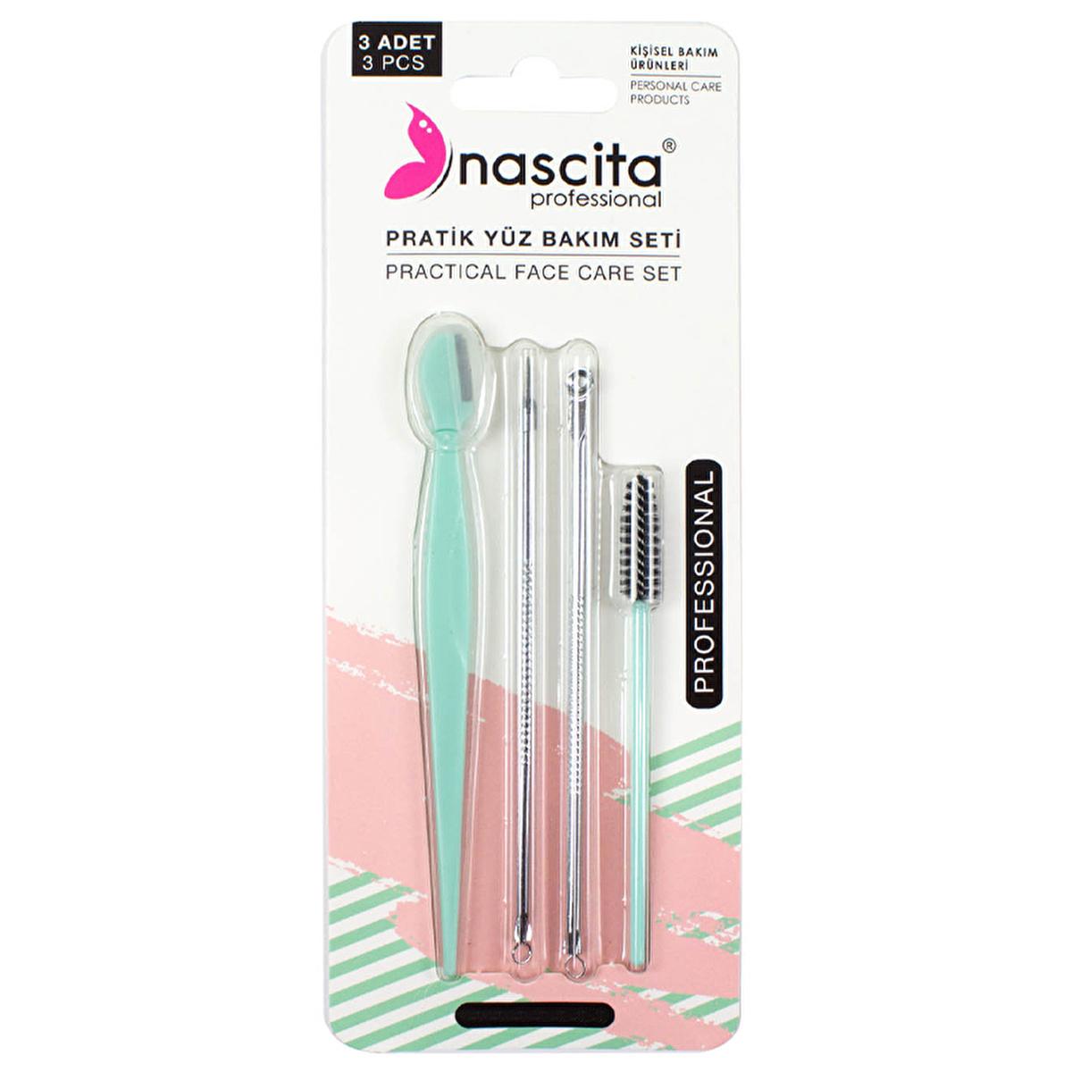 nascita practical face care set, acne and blackhead removal tools, eyebrow razor, mascara brush Nascita Pratik Yüz Bakım Seti - Acne and Blackhead Cleaner, Eyebrow Razor & Mascara Brush Set | Perfect for Skincare Enthusiasts Nascita Pratik Yüz Bakım Seti - Acne and Blackhead Removal nascita, face-care-set, acne-removal, blackhead-tool, eyebrow-razor, mascara-brush, beauty-tools, skincare, ai-generated, practical-skincare