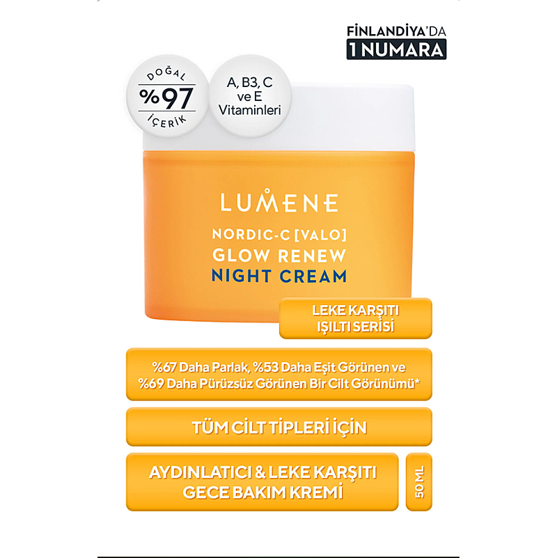 Lumene Overnight Bright Sleeping Cream for Radiant Skin 50 ml
