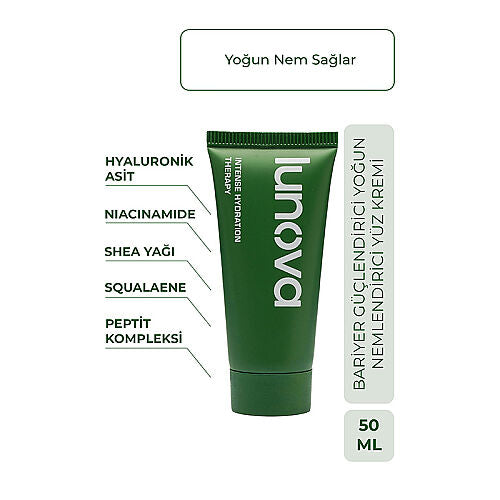 Lunova Intense Hydration Therapy Face Cream with Peptides 50 ml
