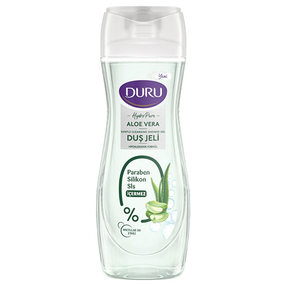 Duru Hydro Pure Aloe Vera Shower Gel - Gentle Cleansing, Hypoallergenic, Paraben-Free, 15.22 fl oz - Shower Gel