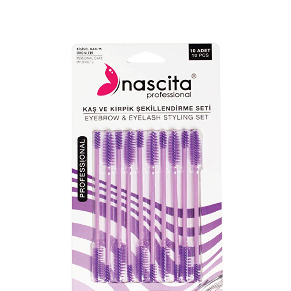 Nascita Makeup Brush Set - 10 Piece High-Quality Cosmetic Brushes with Mascara Brush for Enhanced Eyelash Makeup - view 2