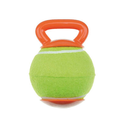 M-Pets Baggy Tennis Ball with Handle Interactive Dog Toy 18cm
