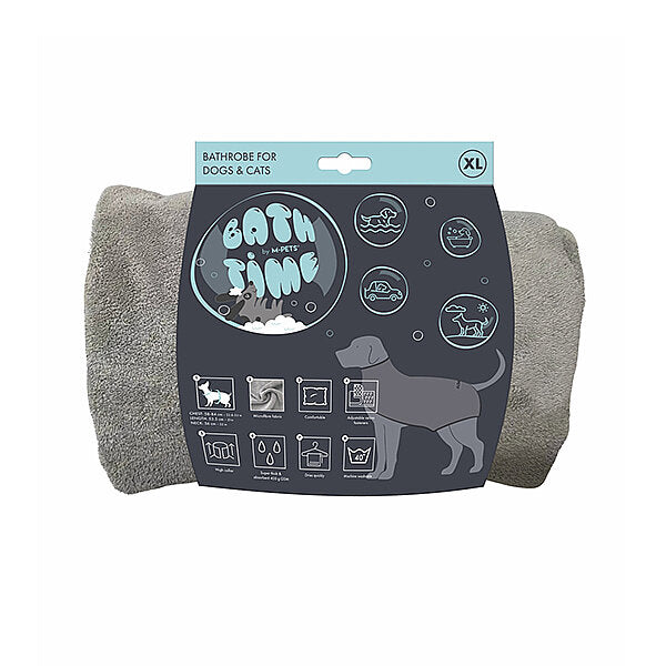 M-Pets Bath Time Dog Bathrobe Absorbent Microfiber XL