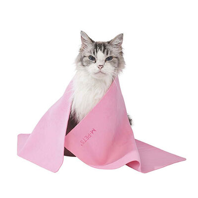 M-Pets Bathtime Quick-Dry Pet Towel Pink 64x43 cm