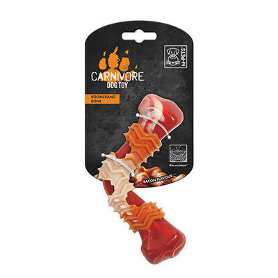 M-Pets Carnivore Boomerang Bone Bacon Scented Dog Toy Large