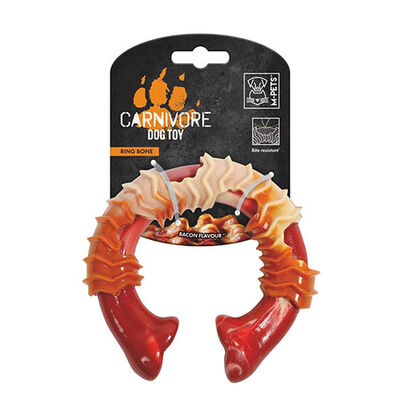 M-Pets Carnivore Ring Bone Bacon Scented Dog Toy Large