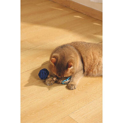 M-Pets Charmy Amulet Blue Matatabi Cat Toy with Catnip 18 cm