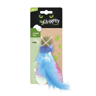 M-Pets Charmy Firefly Blue Catnip & Matatabi Cat Toy 13 cm
