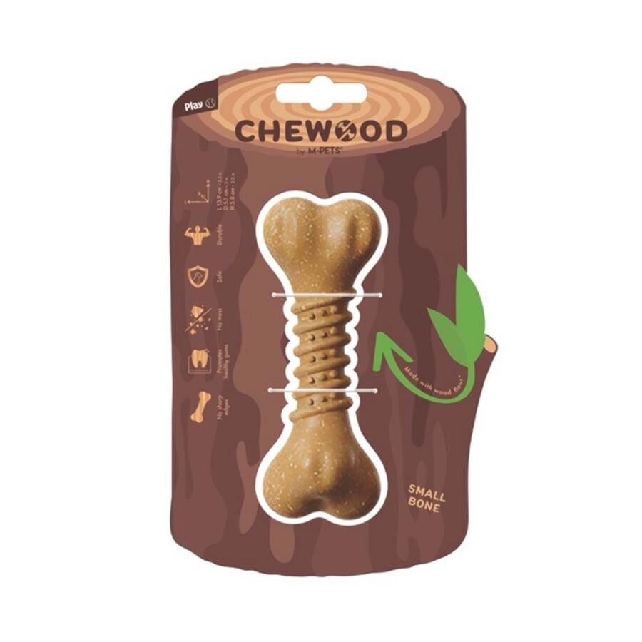 M-Pets Chewood Small Bone Durable Pine Wood Dog Toy S