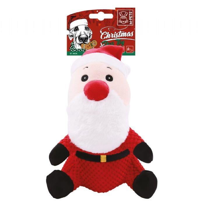 M-Pets Christmas St. Nick Dog Toy Festive Squeaky Plush 24cm