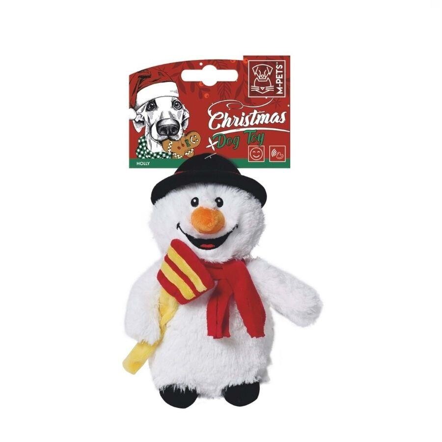 M-Pets Christmas Holly Plush Dog Toy with Squeaker 20 cm