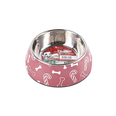M-Pets Christmas Melamine and Metal Pet Bowl 350 ml