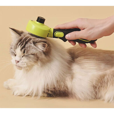 M-Pets Click & Groom Massage Brush for Cats & Dogs Small