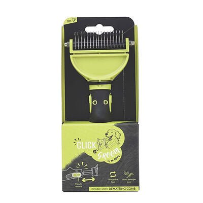 M-Pets Click & Groom XLarge De-Matting Comb for Pets 18.2x7.2x2.8 cm