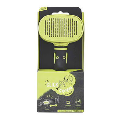 M-Pets Click & Groom Self-Cleaning Massage Brush 19.2x9x5.5cm