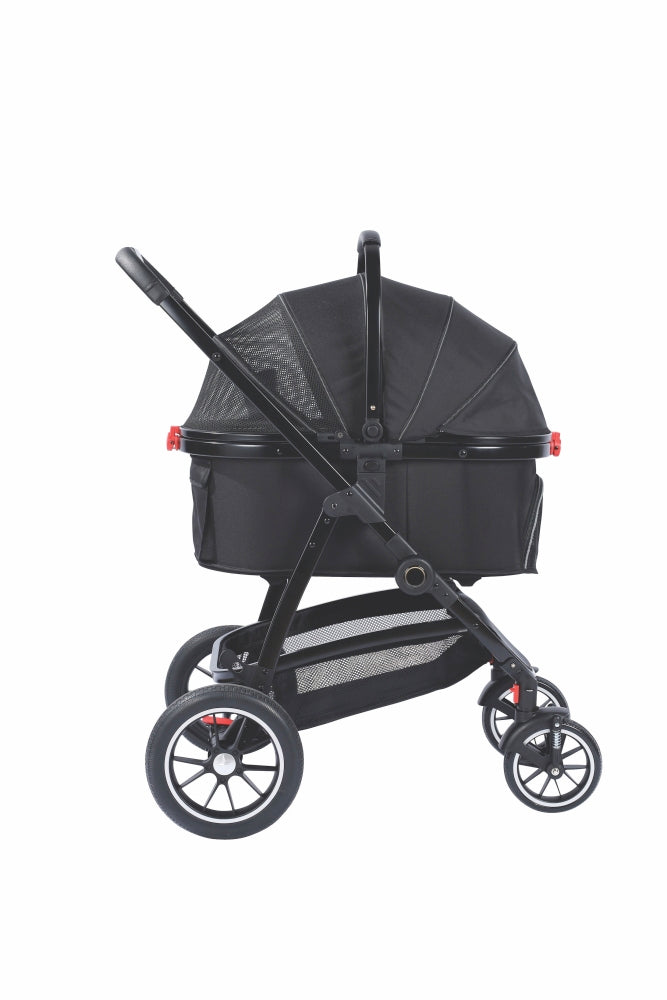 M-Pets Conquest Pet Stroller with Removable Carrier 71x57.5x101cm