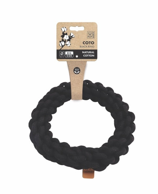 M-Pets Coto Eco Rope Braided Ring Dog Toy Black 25 cm