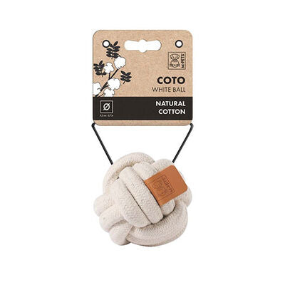 M-Pets Coto Cotton Rope Ball Dog Toy White 9.5 cm