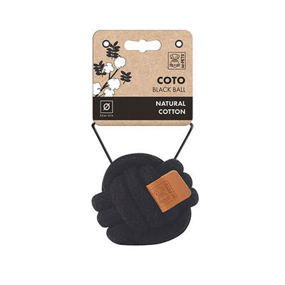 M-Pets Coto Knitted Rope Ball Dog Toy Black 9.5cm