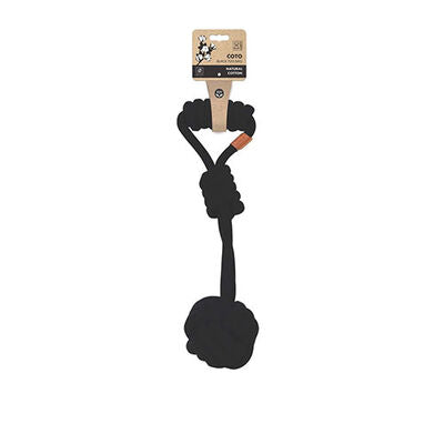 M-Pets Coto Tug Ball Braided Cotton Dog Toy Black 36cm