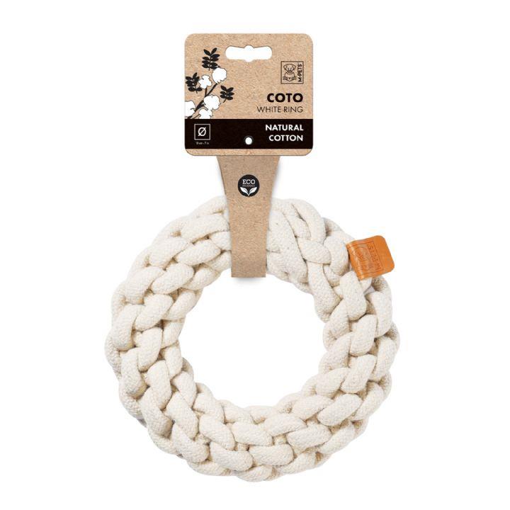 M-Pets Coto White Ring Braided Cotton Dog Toy 18 cm