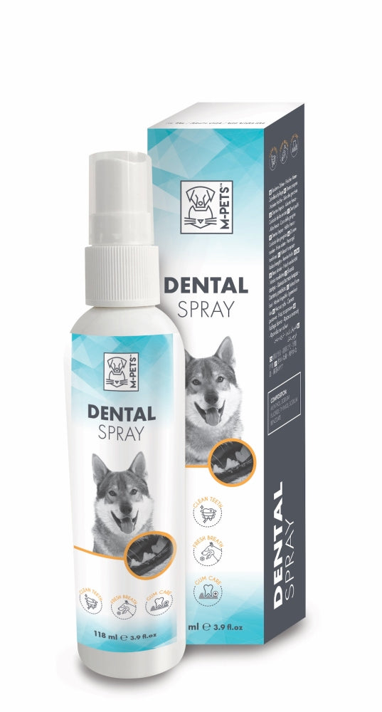 M-Pets Dog Dental Spray for Fresh Breath and Plaque Care 118ml