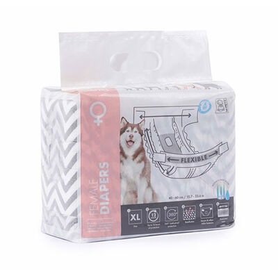 M-Pets Female Dog Diapers XL Super Absorbent 10 Count