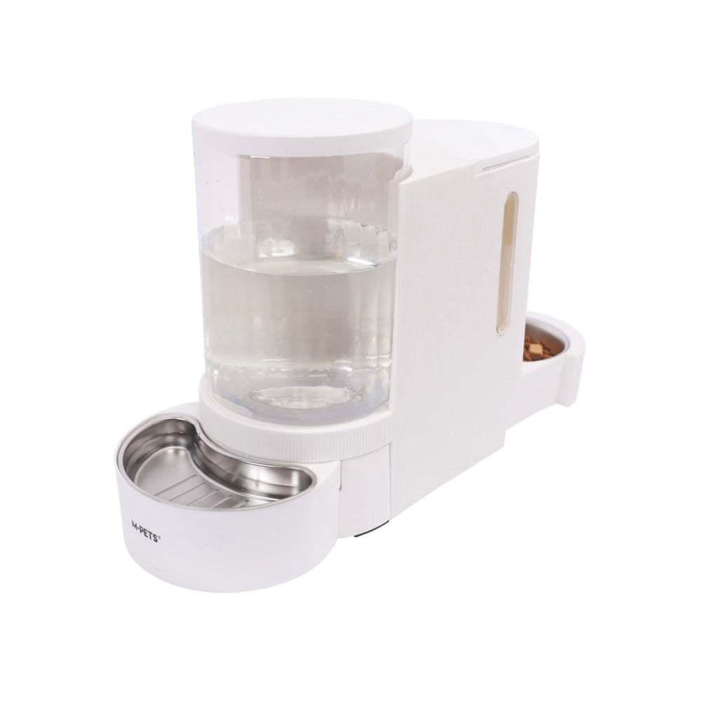 M-Pets Duplo 2-in-1 Pet Food and Water Dispenser 6L White