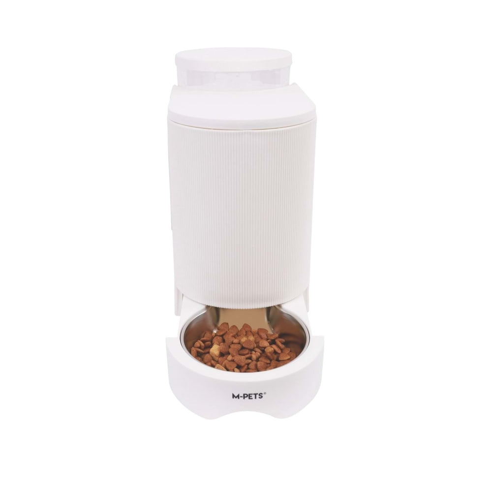 M-Pets Duplo 2-in-1 Pet Food and Water Dispenser 6L White
