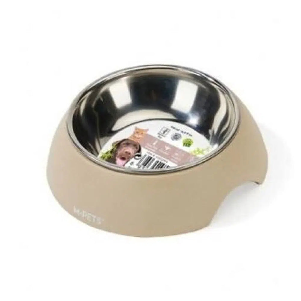 M-Pets Eco Bamboo Pet Food and Water Bowl Beige 190ml