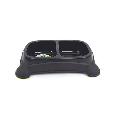 M-Pets Eco Double Recycled Plastic Pet Food and Water Bowl 2x400ml
