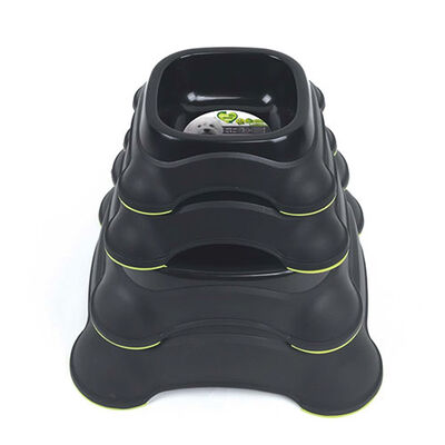 M-Pets Eco Double Recycled Plastic Pet Food and Water Bowl 2x400ml