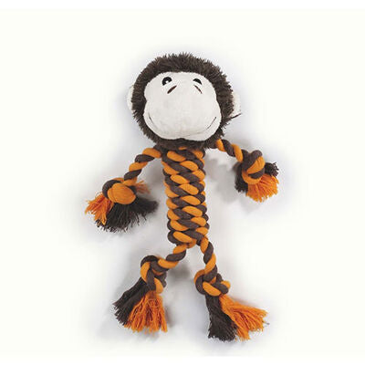 M-Pets Eco Shelly Plush Monkey Dog Toy with Recycled Fibers 33cm