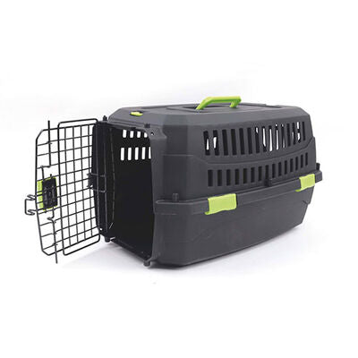 M-Pets Eco Viaggio IATA Pet Carrier for Cats & Dogs, Black 58.4x38.7x33 cm