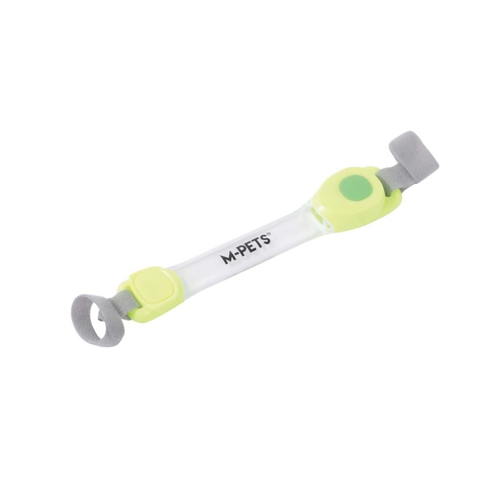 M-Pets Flash LED Dog Leash Band High Visibility Green 3.7x18.5 cm