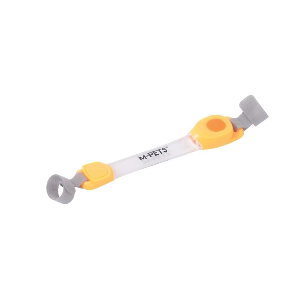 M-Pets Flash LED Dog Safety Strap High Visibility Orange 3.7x18.5 cm