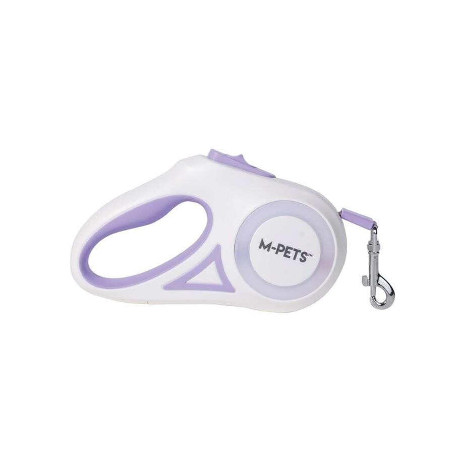 M-Pets Flash LED Retractable Dog Leash Orange 5m