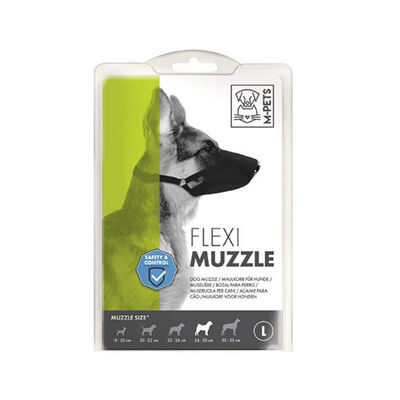 M-Pets Flexi Fabric Dog Muzzle for Safety and Control Large