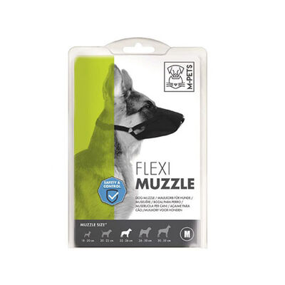 M-Pets Flexi Fabric Dog Muzzle Soft Comfort Fit Medium