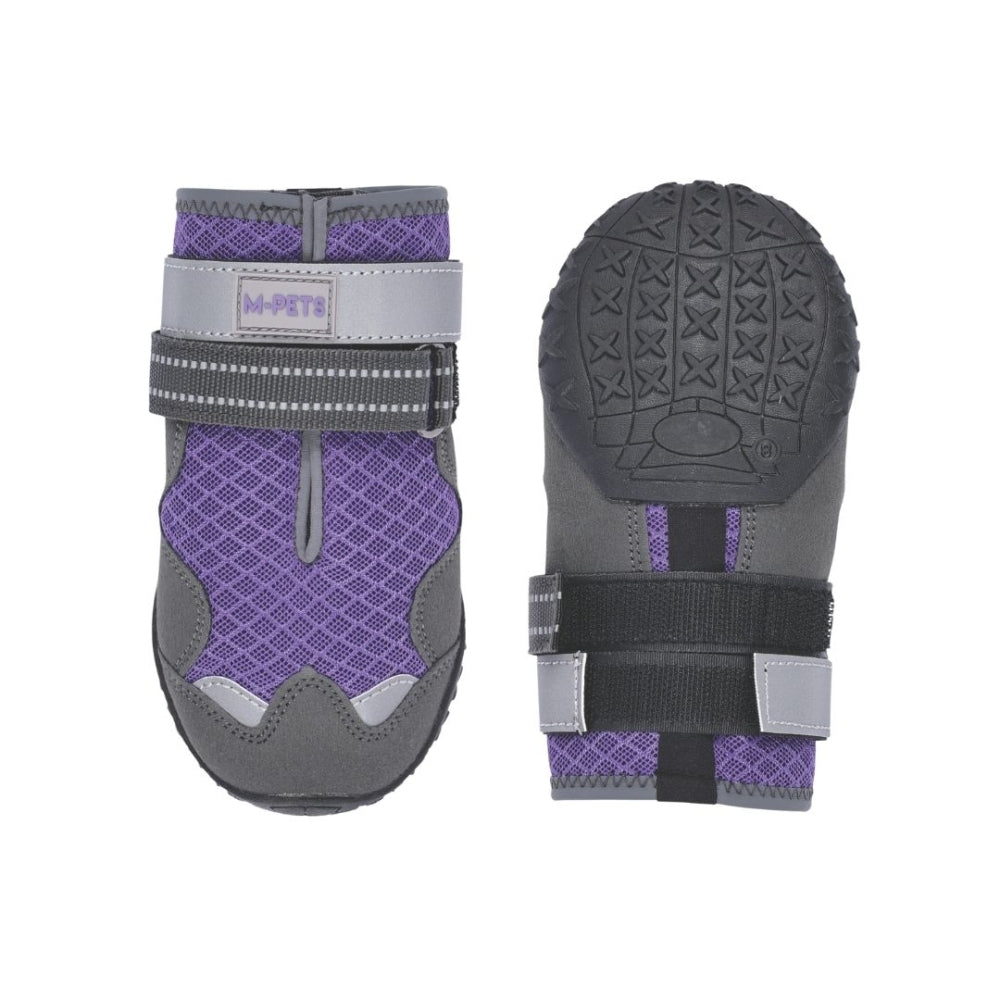 M-Pets Flexi Dog Boots Breathable Protective Shoes Purple Size S