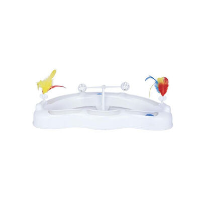 M-Pets Flipper 3-in-1 Interactive Cat Toy with Feathers & Bells
