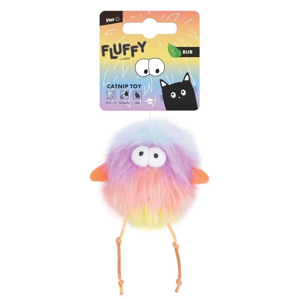 M-Pets Fluffy Bub Catnip Plush Toy for Active Play 10cm