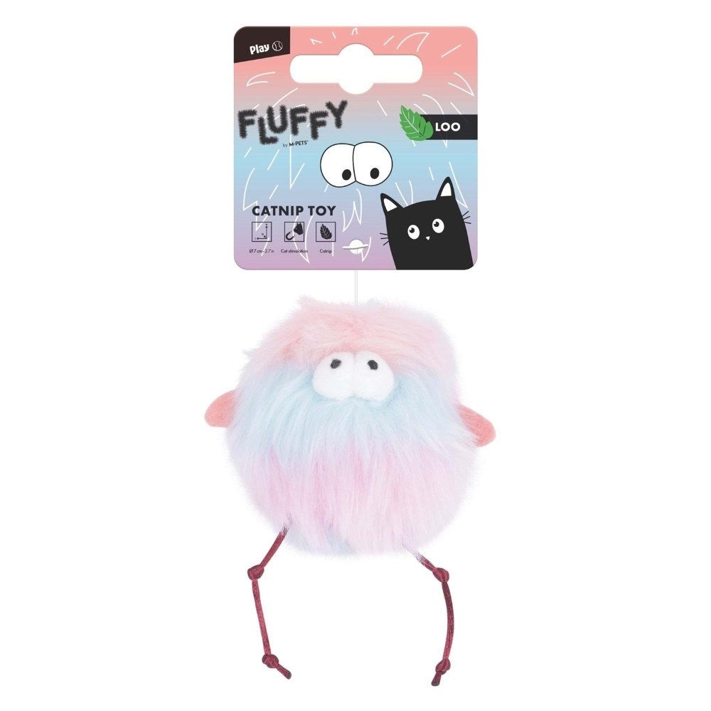 M-Pets Fluffy Loo Catnip Toy Soft Plush Design 10x7x5.5 cm