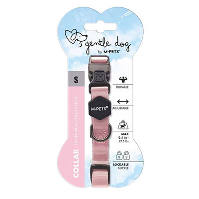 M-Pets Gentle Pink Dog Collar Soft Padded Comfort Small 23-36cm