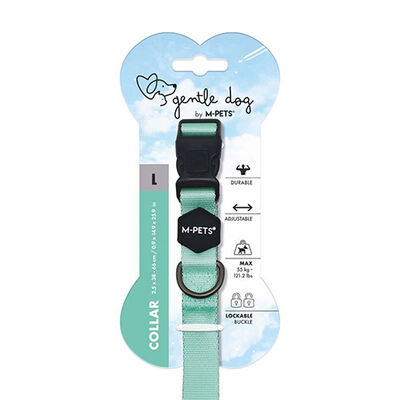 M-Pets Gentle Padded Dog Collar Green Large 38-66 cm