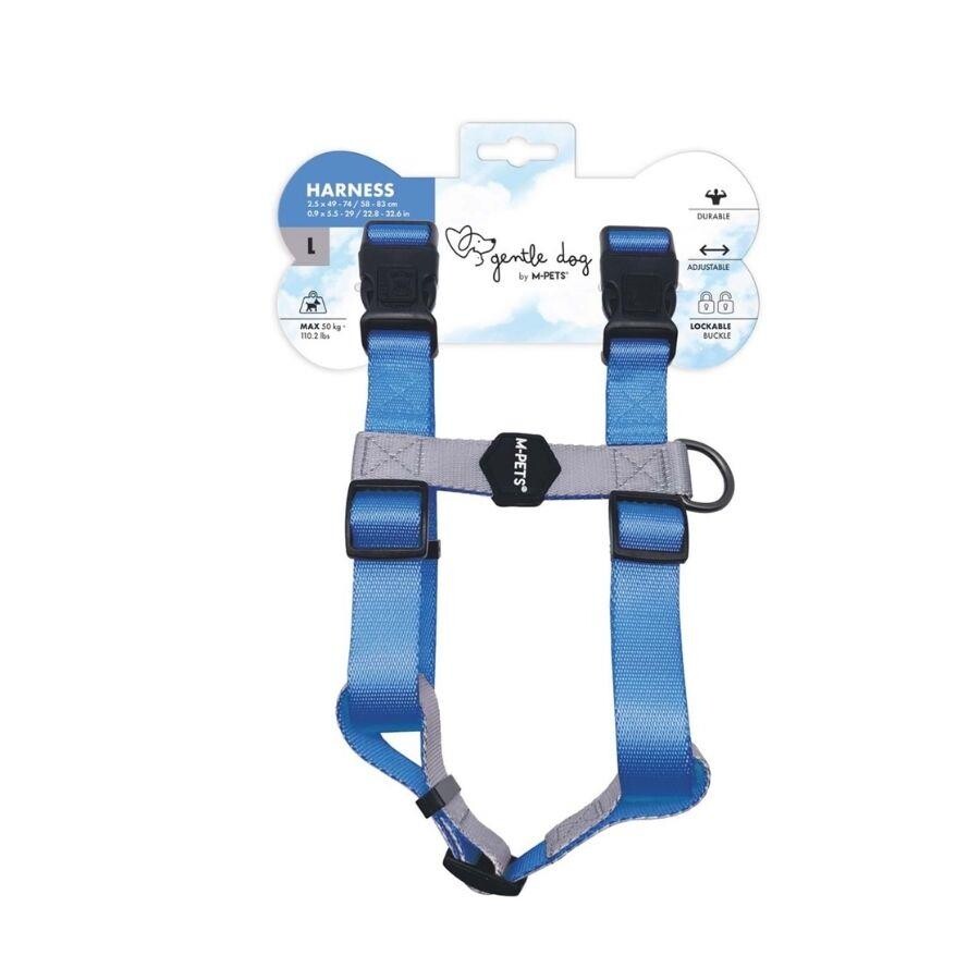 M-Pets Gentle Dog Harness Soft Padded Comfort Blue Large