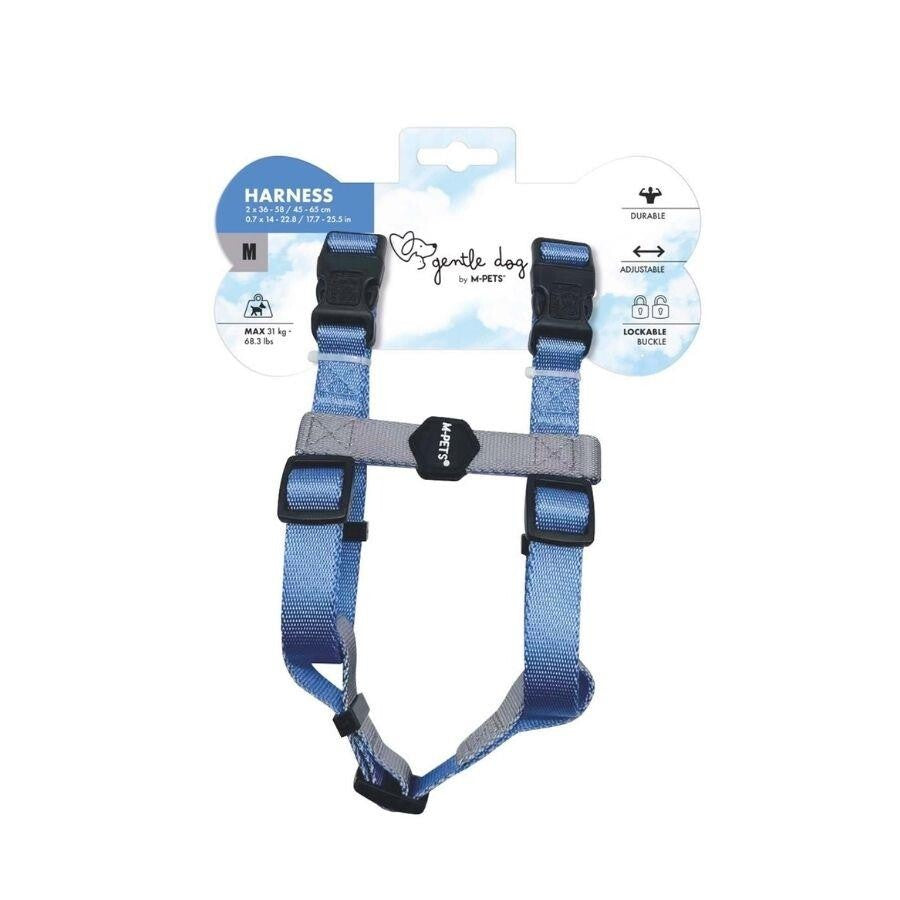 M-Pets Gentle Dog Harness Padded Comfort Blue Medium